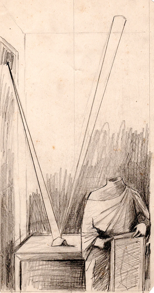 Sin título, lápiz, 1946, 32 x 17cm,