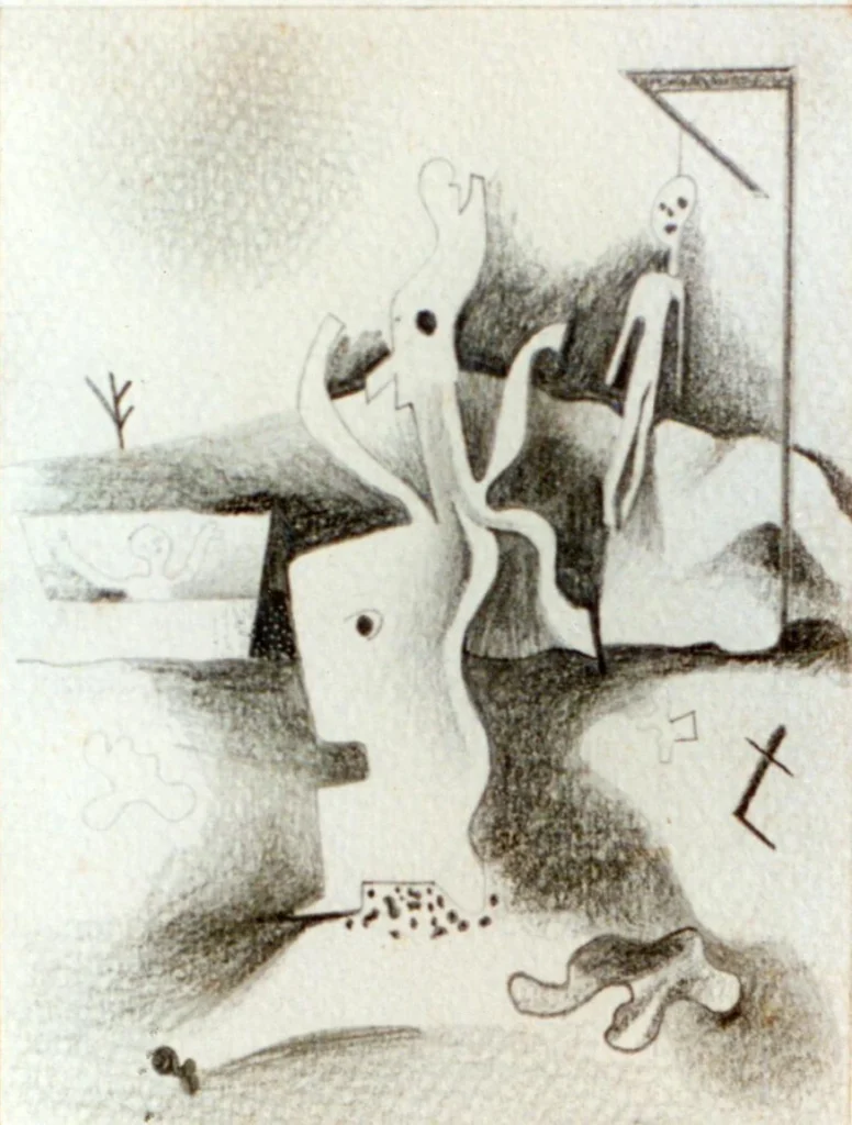 Dibujo, grafito sobre papel, 1935, 11 x 8,5cm