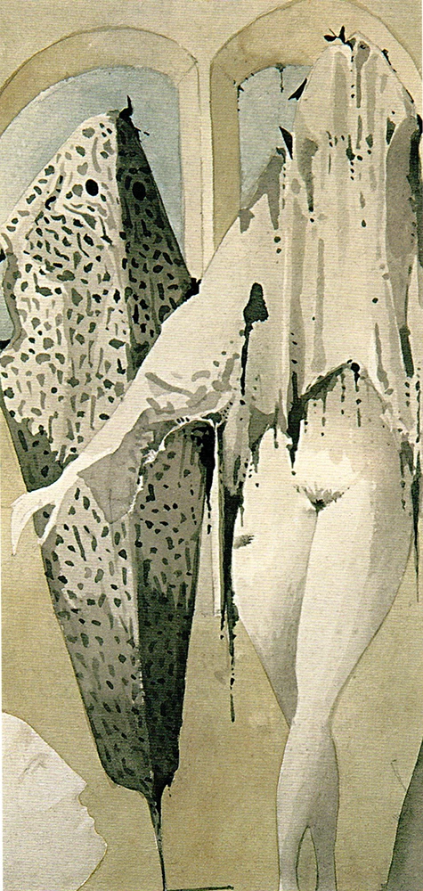 El Enigma, aguada, 1948, 26,5 x 13,5cm