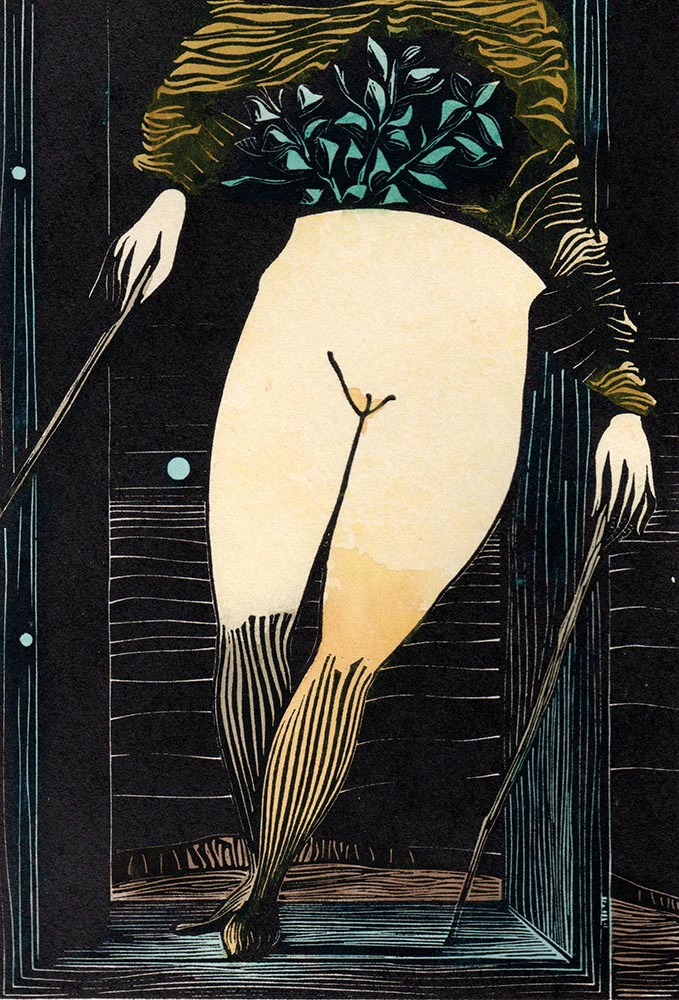 Grabado coloreado, 1946,15,8 x10,9 cm