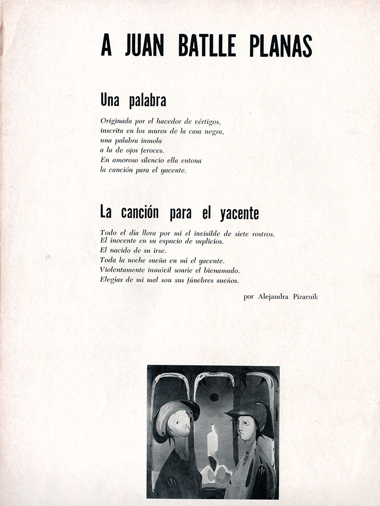 Alejandra Pizarnik - Juan Batlle Planas